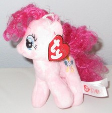TY Sparkle My Little Pony Pinkie Pie Mini Plush Keychain Backpack Clip 4.5"