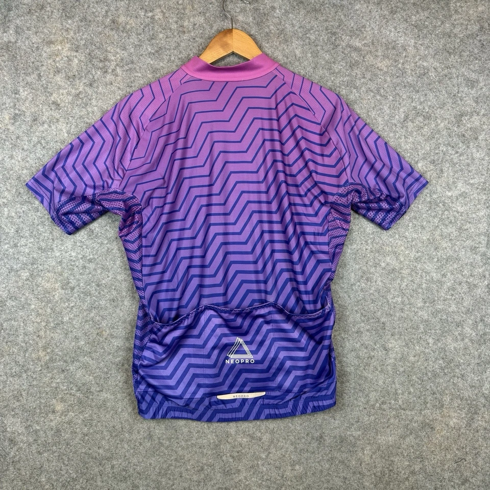 NeoPro Cycling Jersey Adult Unisex XXL Purple Geometric Performance Wicking - Image 2 of 4