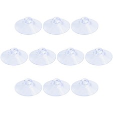 10 Pack Suction Cups 1.2 Inch PVC Plastic Sucker Pads Holder Clear