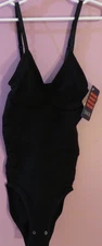 NWT Sensil Women's Black One Piece Bodysuit Body Shaper size XS-Small