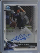 2018 Bowman Chrome Prospect Auto Colton Welker #CPA-CW Auto