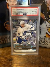 2024-25 UPPER DECK SERIES 2 ZACH HYMAN YOUNG GUNS RENEWED #222 PSA 10 GEM