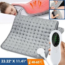 Electric Heating Pad For Back Pain & Cramps Relief 10 Heat Level Auto Shut Off