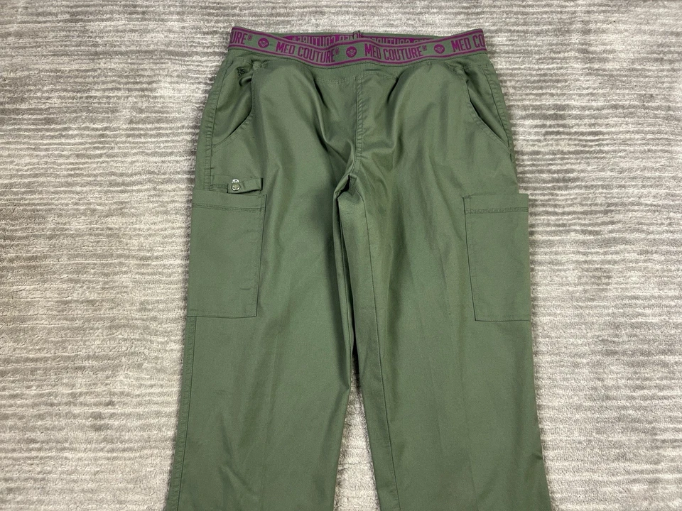 Pantalones Médicos Med Couture Para Mujer Medianos Verde Cintura Elástica 7739 Foto 2 de 4