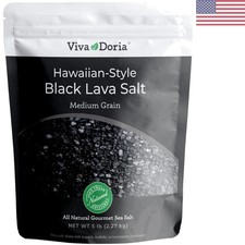 80 Oz Black Lava Sea Salt - Handcrafted, Smoky Flavor for Gourmet Dishes