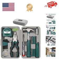 Small Tool Kit Compact Set for Home and Office DIY, 25-Piece Green Mini Tool ...