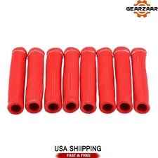 8X 2500° Spark Plug Wire Boots Protector Sleeve Heat Shield Cover For US*