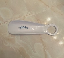 Hilton Vintage White Shoe Horn Advertising Plastic