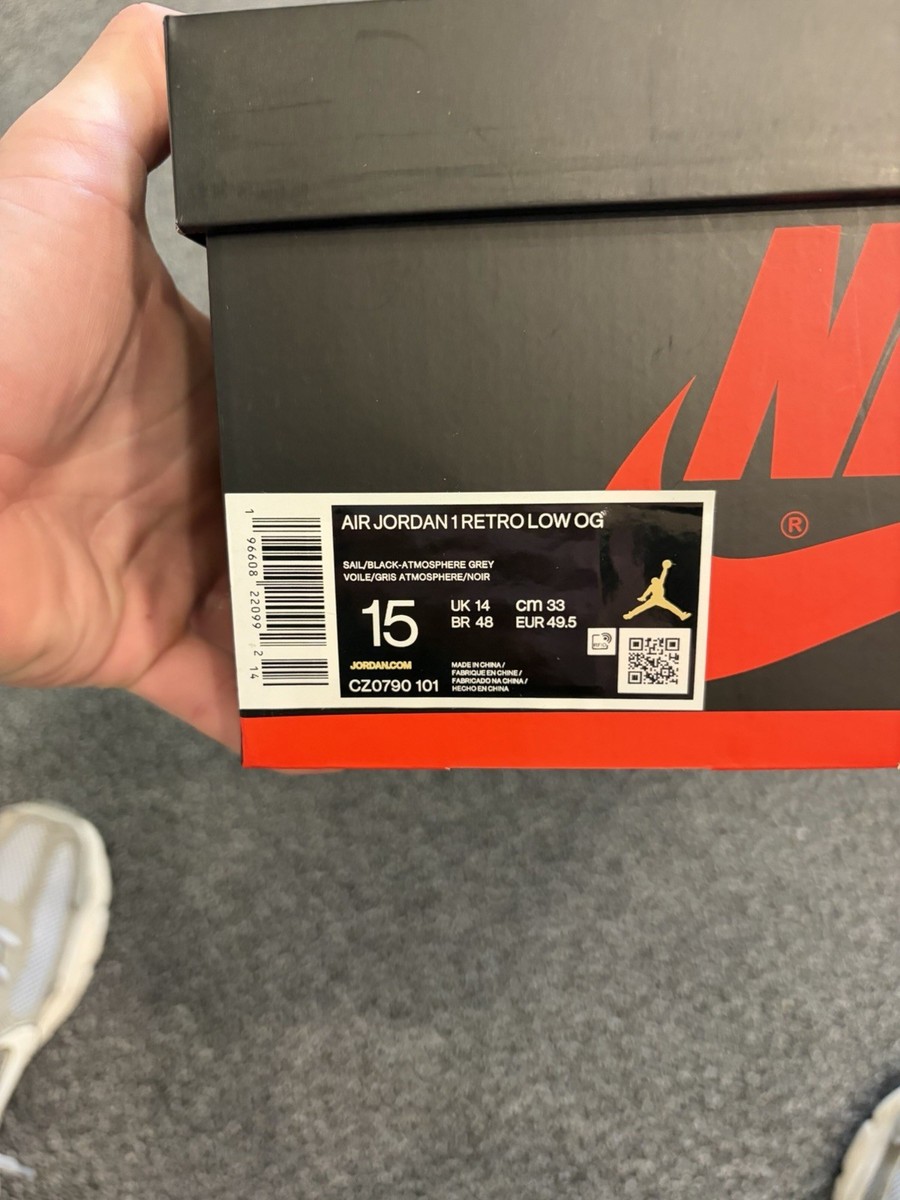 その他 r Size 15 - Air Jordan 1 Retro OG Low Atmosphere Grey for sale