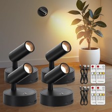 Spotlight Indoor, Wireless Battery Operated with Remote,Uplight Indoor Down L...