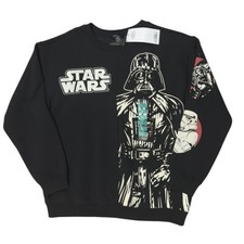 Star Wars Darth Vader Split Panel Crewneck Sweatshirt Size L Embroidered NWT
