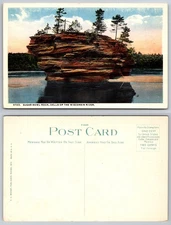 Sugar Bowl Rock Dells Wisconsin River Postcard