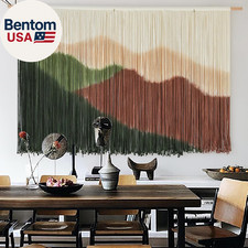 Macrame Wall Hanging Large Boho Tapestry Mountain Landscape Wall Art Handmade Ro