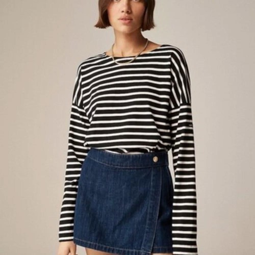 Saint James, Saint James x J Crew Breton Stripe T Shirt Women S Preppy Nautical France Black