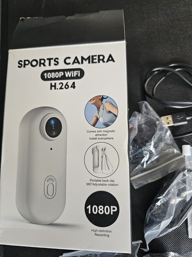 Sports Action Camera 1080p Wi‑Fi H.264 Waterproof 30m Magnetic USB‑C Black