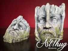 2pc Hand-Painted Ceramic Dwarven Guardian Ruins 28mm D D RPG Terrain Scenery
