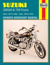Suzuki GS550 (1977-1982) & GS750 Fours (1976-1979) Haynes Repair Manual