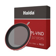 Haida 72mm VND CPL 2 in 1 ND8-ND128 Adjustable Filter 3-7 Stops for Lens, M...
