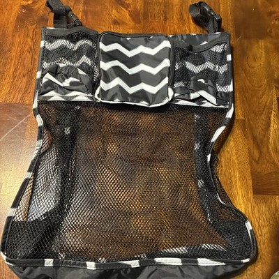Thirty-One Stroller Walker On A Stroll  Organizer Bag Black Chevron Stripe NEW!