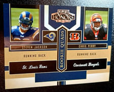 2004 PLAYOFF HONORS ROOKIE TANDEM #RT-15 - CHRIS PERRY / STEVEN JACKSON CARD