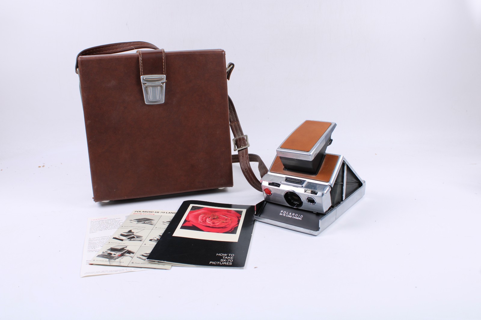Polaroid SX-70 Land Camera Instant Film w/Manuals