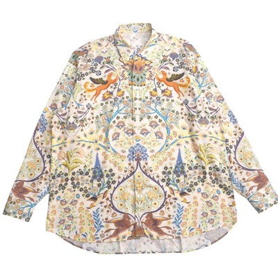 ETRO Long Sleeve Shirt Size XXXL Pegasus Botanical Made in Italy