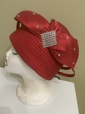 Fancy Red Dress Hat / Church Hat