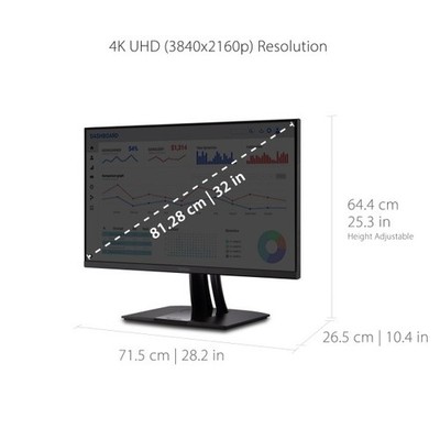 ViewSonic VP3256-4K 32'' ColorPro 4K UHD IPS Monitor (vp32564k)