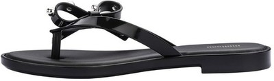 Melissa  Womens Flip Flop Slim Ii Sandals | Black | Authentic New