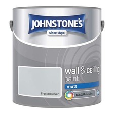 Johnstones Wall & Ceiling Matt Emulsion Paint 2.5l Frosted Silver - 8.64 per litre