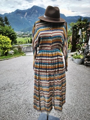 Missoni Donna Blusenkleid VintageGr. IT 44 mehrfarbig gestreift Langarm Desi - Bild 1 von 4