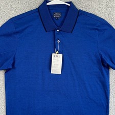 Arrow Shirt Golf Polo Mens Large Blue Rugby Casual Short Sleeve 100 Cotton NEW