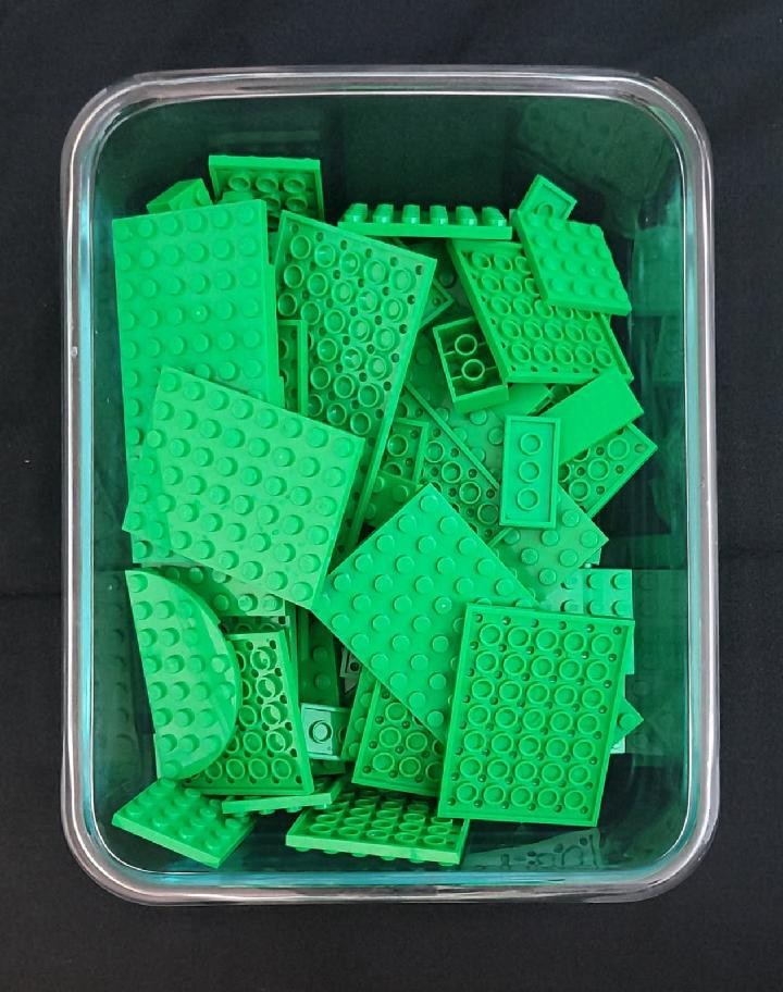 LEGO Bright Green 9 oz/101 pcs of Base Plates 6x12,8x16,Cones,Bricks & More