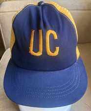 RARE Vintage 1980’s UC Davis College Alumni Hat Gold & Blue Snapback Trucker Cap