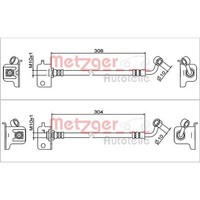 2X Metzger BremsschlÄUche Vorne Passend FÜR Hyundai I10 Links+Rechts