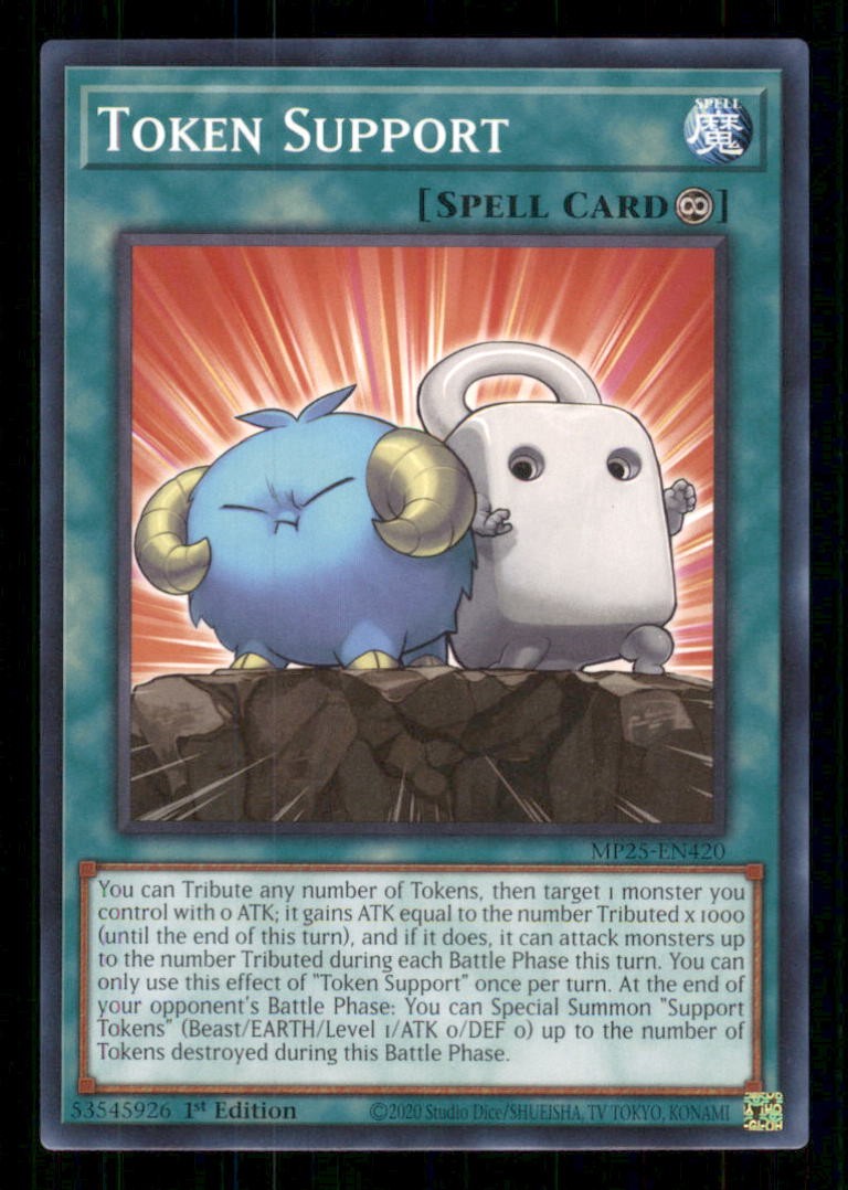 Token Support MP25-EN420 Common 2025 Mega-Pack Yu-Gi-Oh 1st Edition Near Mint