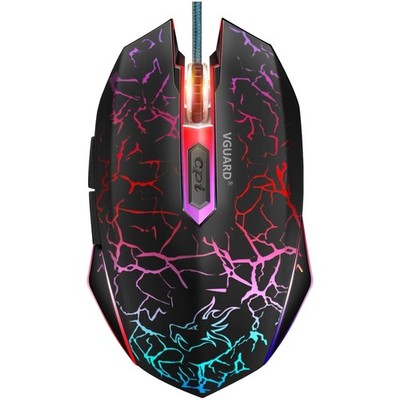Ergonomische und präzise Gaming Maus mit 6 Tasten und leiser Leistungssteuerung