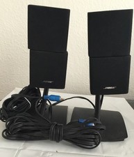 Pair of Bose Acoustimass Double Cube Speakers w/ Wire Stands-Lifestyle Etc -35