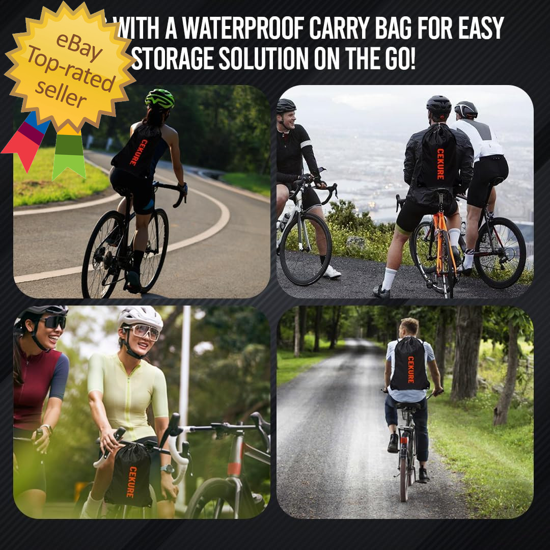 Bike Cover Waterproof Outdoor 210D, 1-2 Bikes Stationary - Heavy Duty Oxford Tea