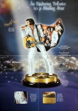 ELVIS PRESLEY FLYER ADVERT . SCULPTURED FIGURINE