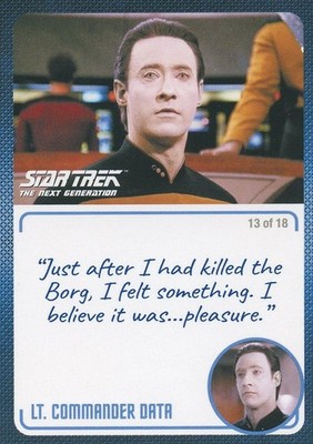 Star Trek TNG Archives & Inscriptions card #3 LT CMDR Data Variation 13 of 18