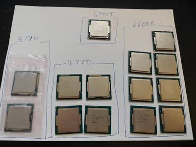BULK (14) INTEL I5 I7 CPUs  (7) 6600K  (1) 6500T  (3) 4770  (3) 3770