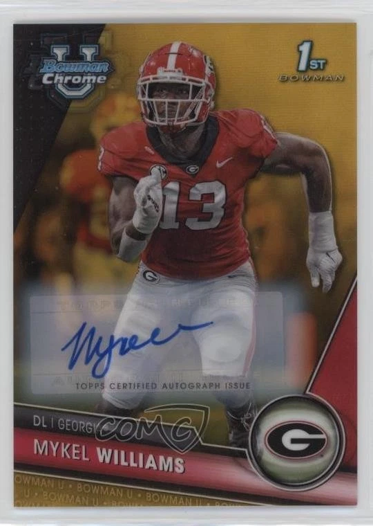 2023 Bowman U Chrome Prospect Gold Refractor /50 Mykel Williams #91 Auto