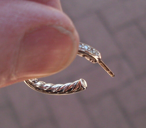 Aktueller Artikel - David Yurman Pavé Diamant Creolen - DY Rückseiten, Etui & Stoff - Bild 9 von 12
