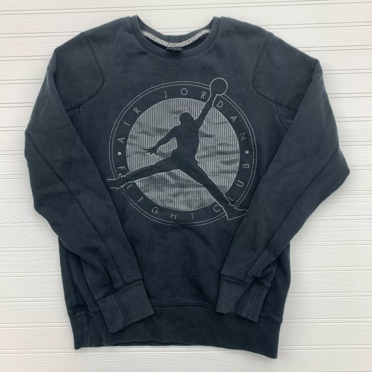 Jordan Black Large Air Jordan Flight Club Logo Print Sweat Shirt