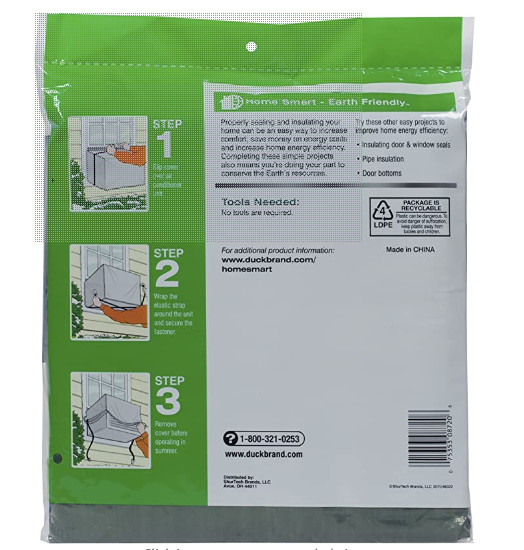 NEW Window Unit Air Conditioner Cover Duck Brand Standard Size