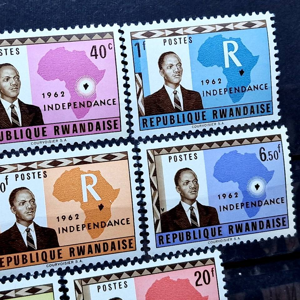 Rwanda 1962 - MNH - First 8 Stamps Full Set SC #1-8 - Image 3 of 4