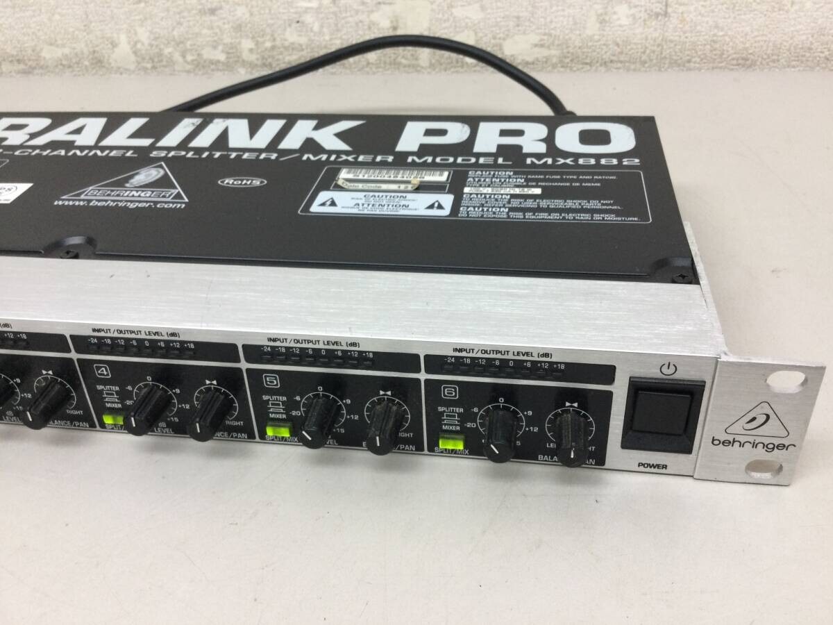 ULTRALINK PRO MX882 8チャンネルスプリッターミキサー Amazon.com: Behringer Ultralink Pro Mx882 Ultra-Flexible 8
