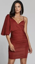NWT Guess by Marciano Grace One-Shoulder Dress Red Sz XS