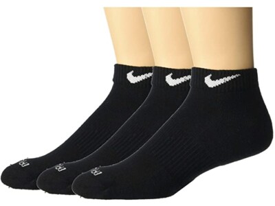 Nike Unisex 248570 Everyday Plus Cushion Low Socks 3-Pair Large M8-12, W10-13